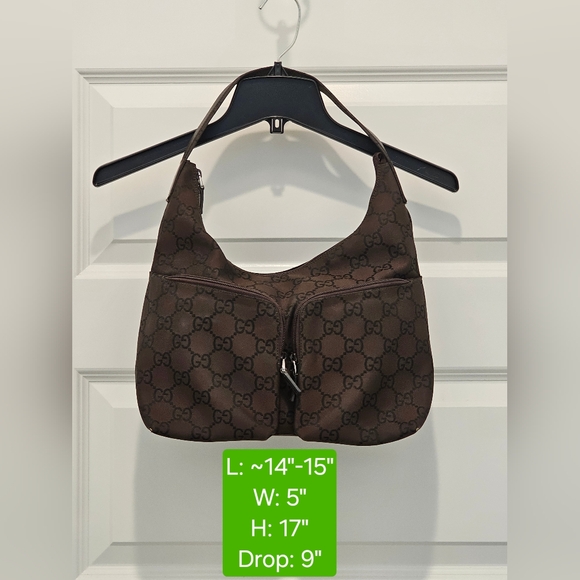 Gucci "GG" Nylon Hobo Handbag, GUC - Picture 1 of 11